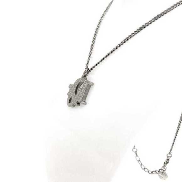 CHRISTIAN DIOR Long Silver Light Blue Trotter Necklace Metal 24mm - Picture 4 of 11